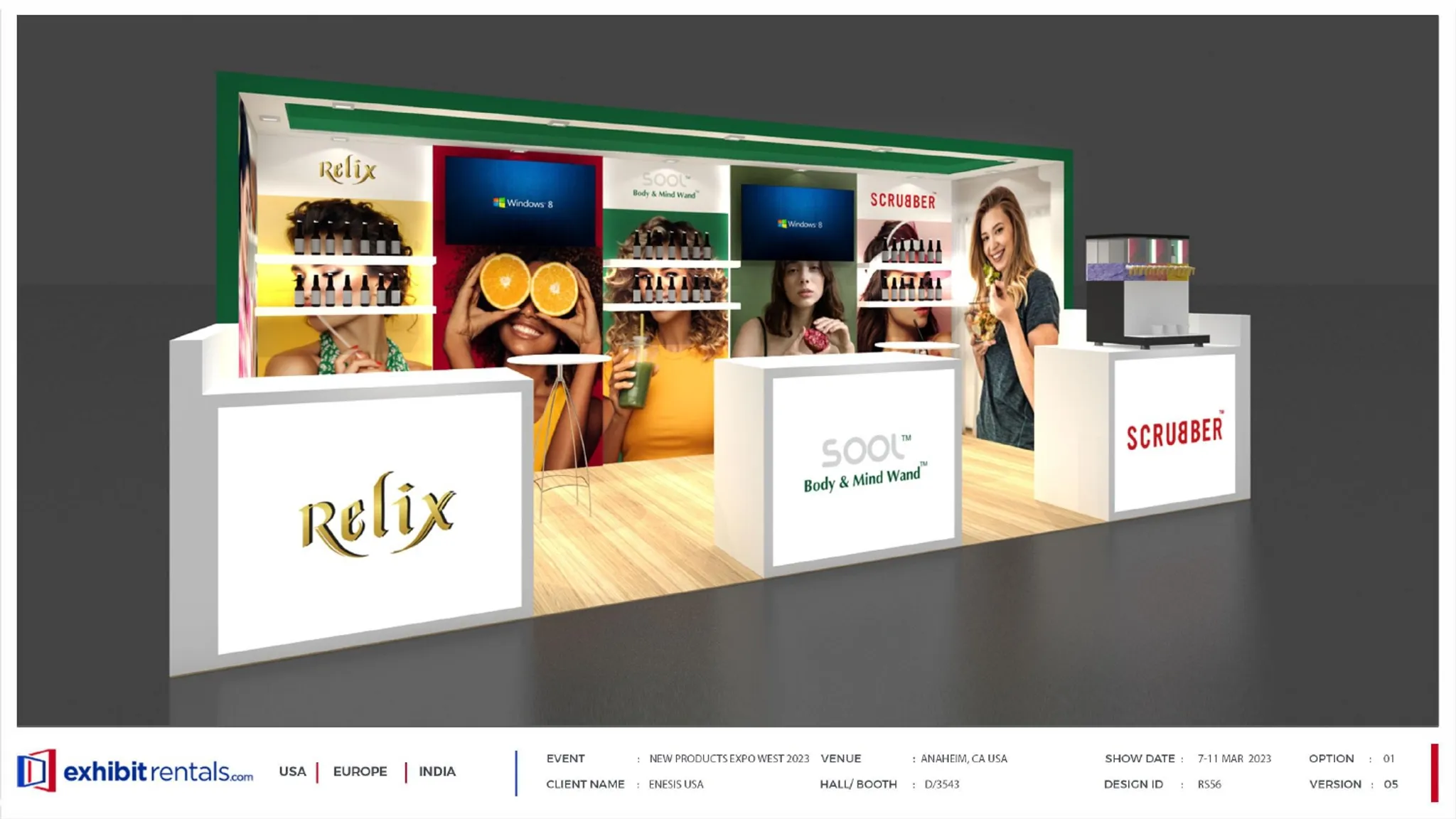 10x20 Inline booth design by Exhibit-Rentals